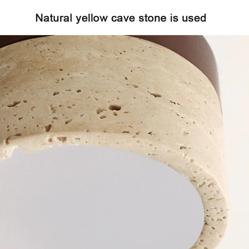 Minimalist Natural Stone Flush-Mount Light for Calm, Modern Interiors