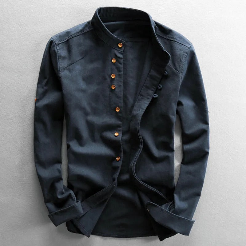 japanese style dress shirt Hikari Stripe Shirt Japanese Workwear Style M
