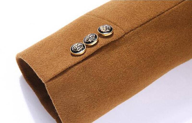 Wool Cashmere Detachable Scarf Coat - Saint Drako